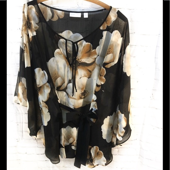 New York & Company Tops - Women’s Sheer Blouse New York & Company Tops - Women’s Sheer Blouse